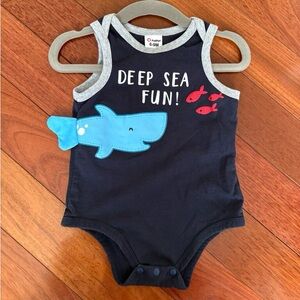 🦈 Navy Blue Deep Sea Fun Bodysuit